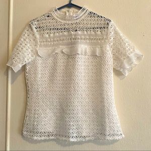 Short sleeves lace top by Sonja Morgan